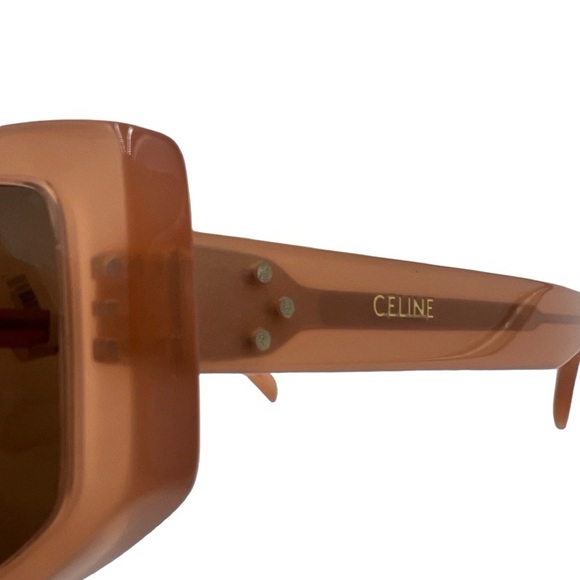 BOLD 3 DOTS 57MM GEOMETRIC SUNGLASSES IN PINK BROWN - Picture 5 of 6